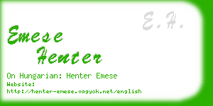 emese henter business card